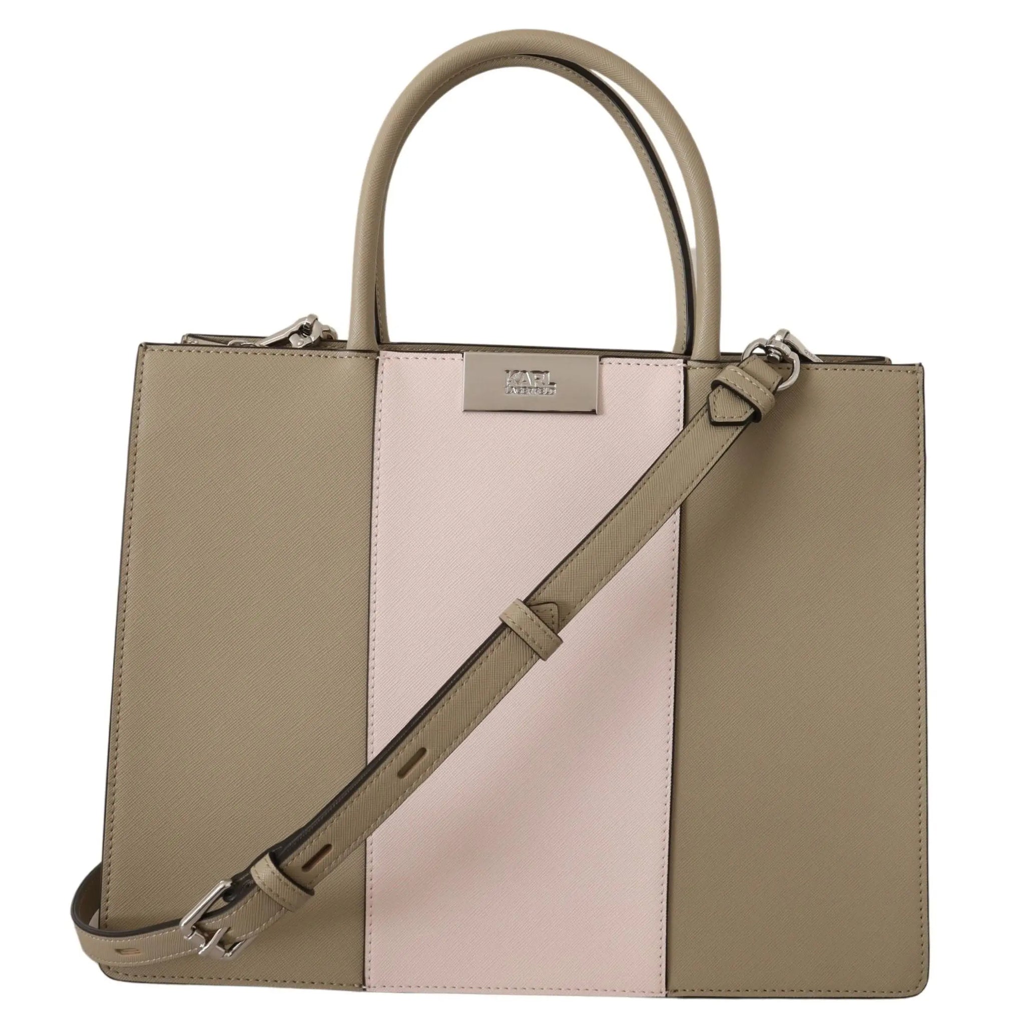 Karl Lagerfeld Elegant Sage Green Tote Shoulder Bag