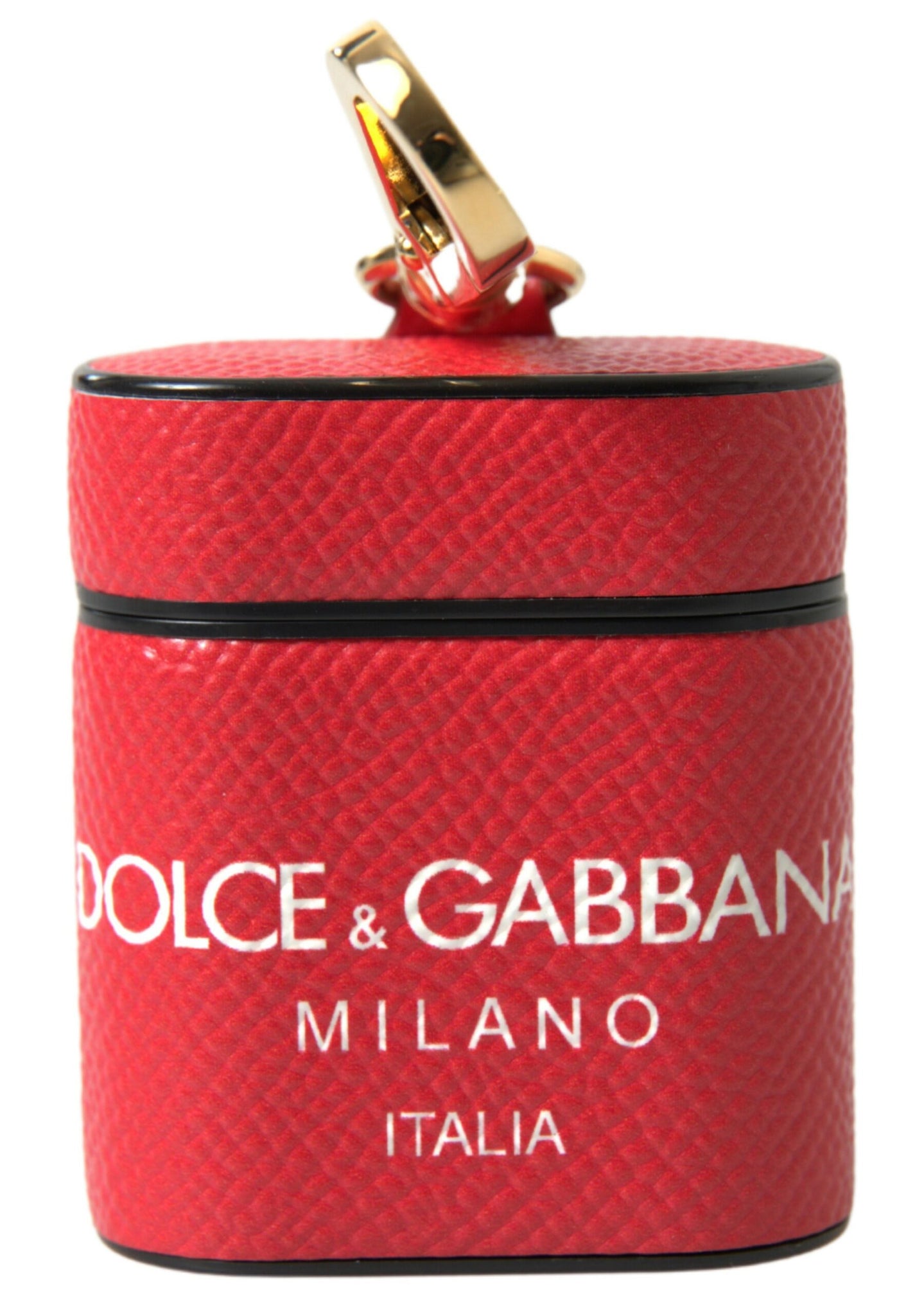 Dolce & Gabbana Elegant Red Leather Airpods Case