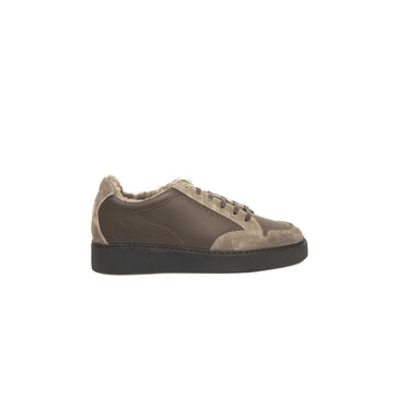 Cerruti 1881 Beige Leather Mens Sneaker