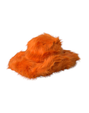 Dolce & Gabbana Orange Faux Fur Polyester Fedora Hat