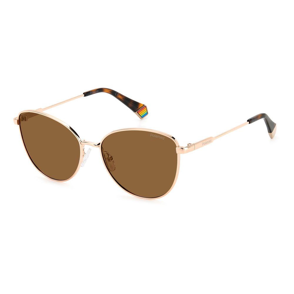 Polaroid Gold Metal Sunglasses