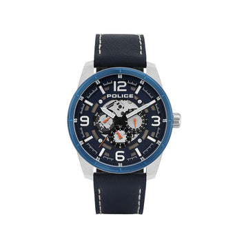 Police Blue Leather Watch