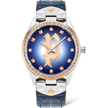 Police Blue Leather Watch