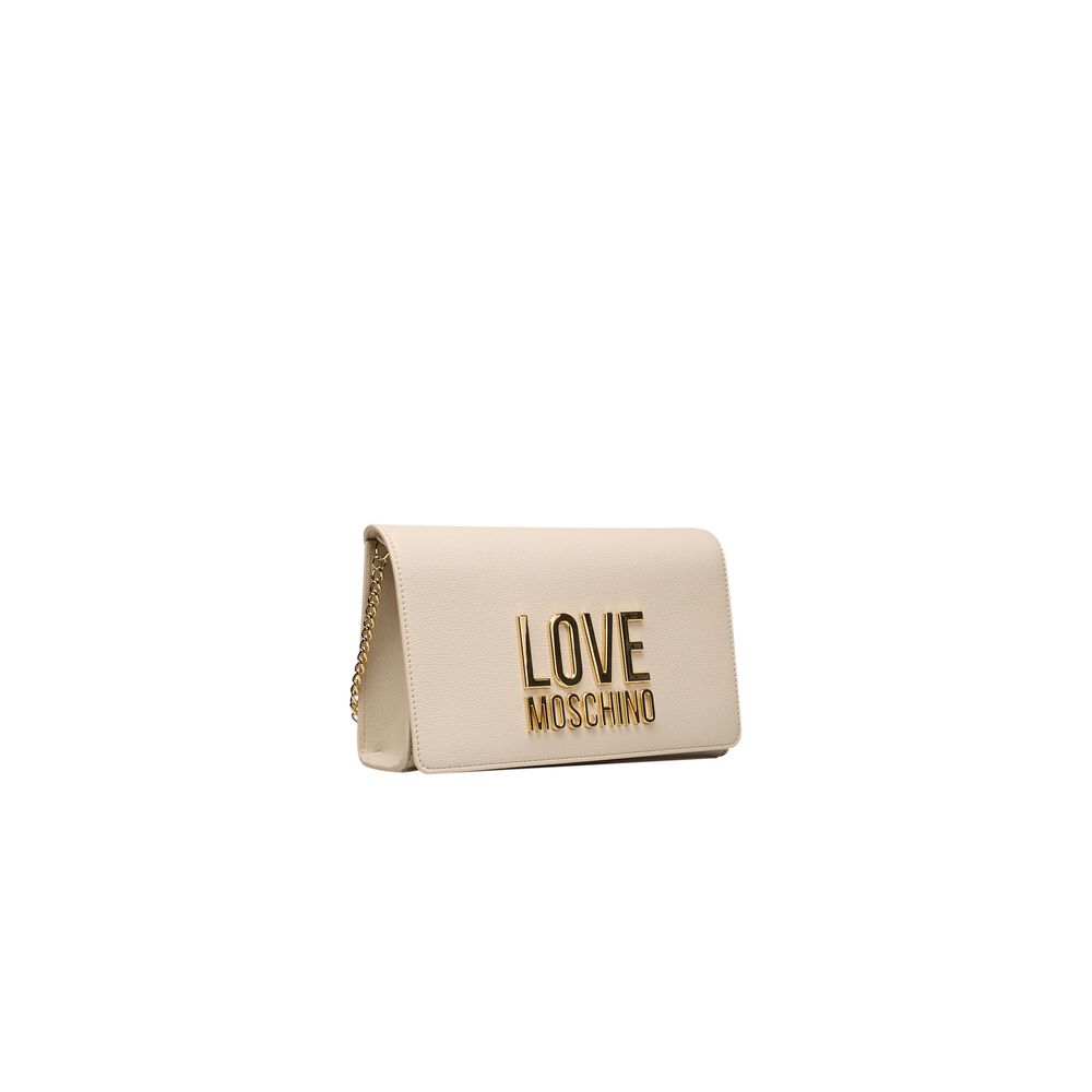 Love Moschino Beige Polyethylene Women Crossbody Bag