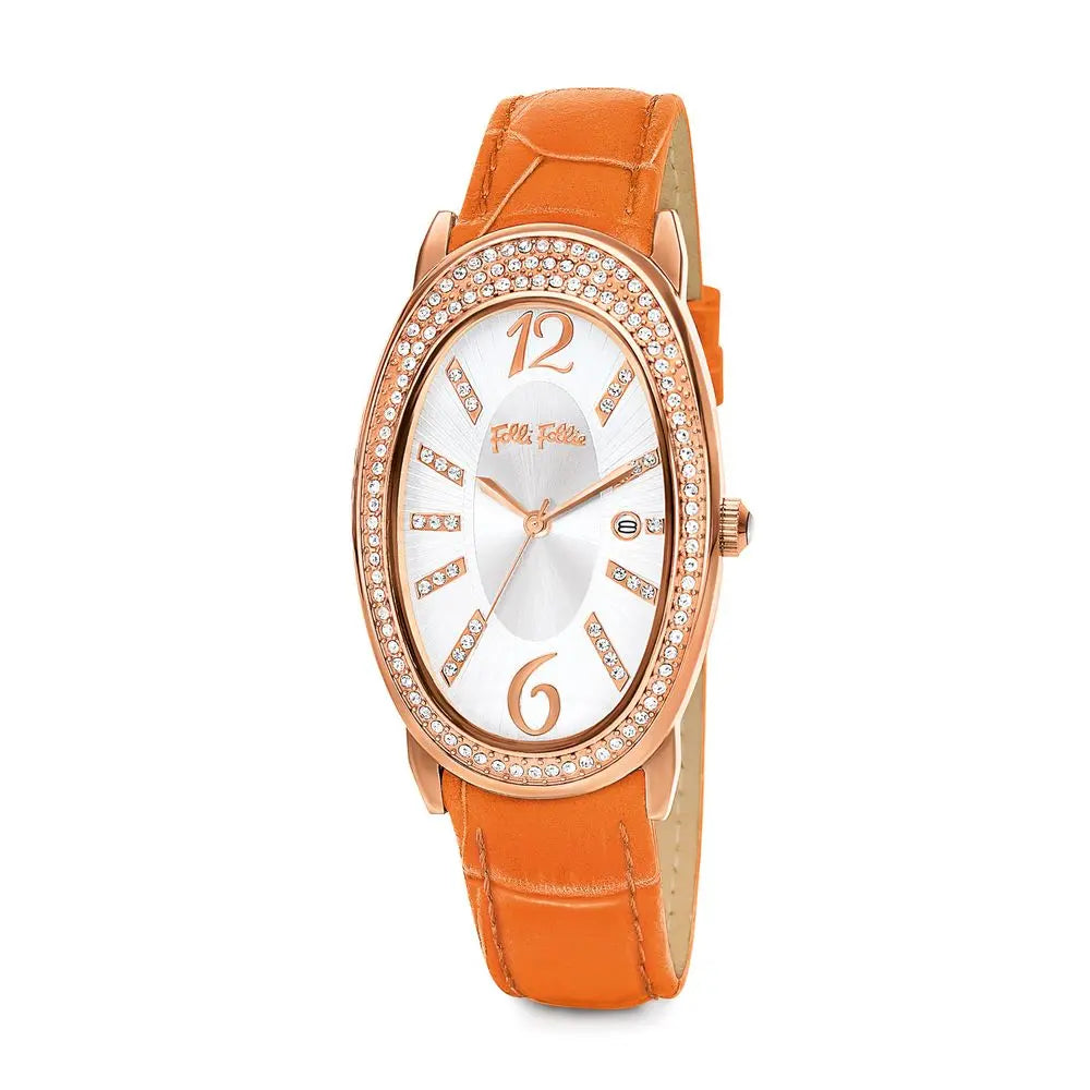 Folli Follie Orange Leather Watch