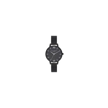 Olivia Burton Black Steel Watch