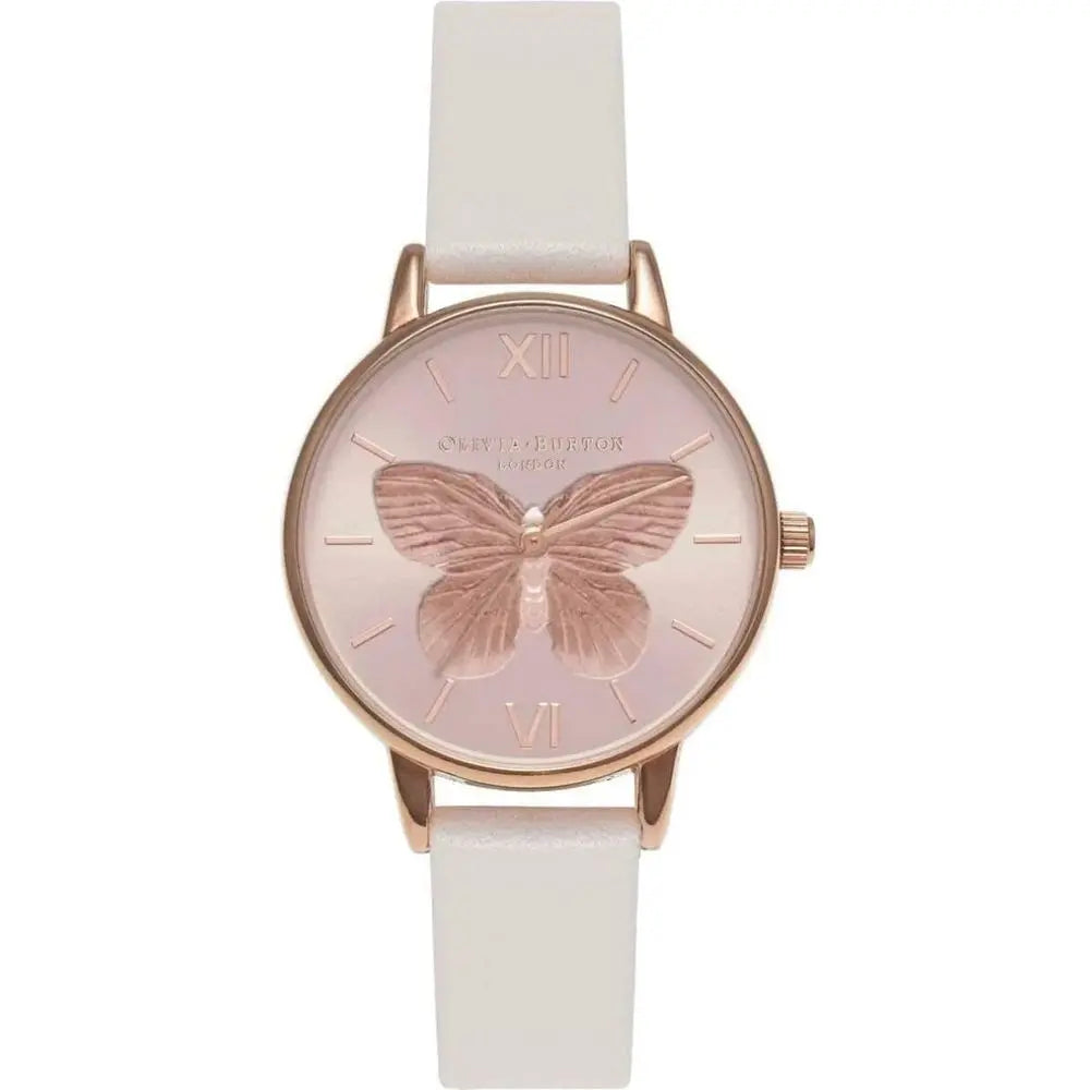 Olivia Burton White Synthetic Leather Watch