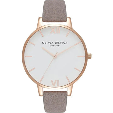 Olivia Burton Gray Synthetic Leather Watch