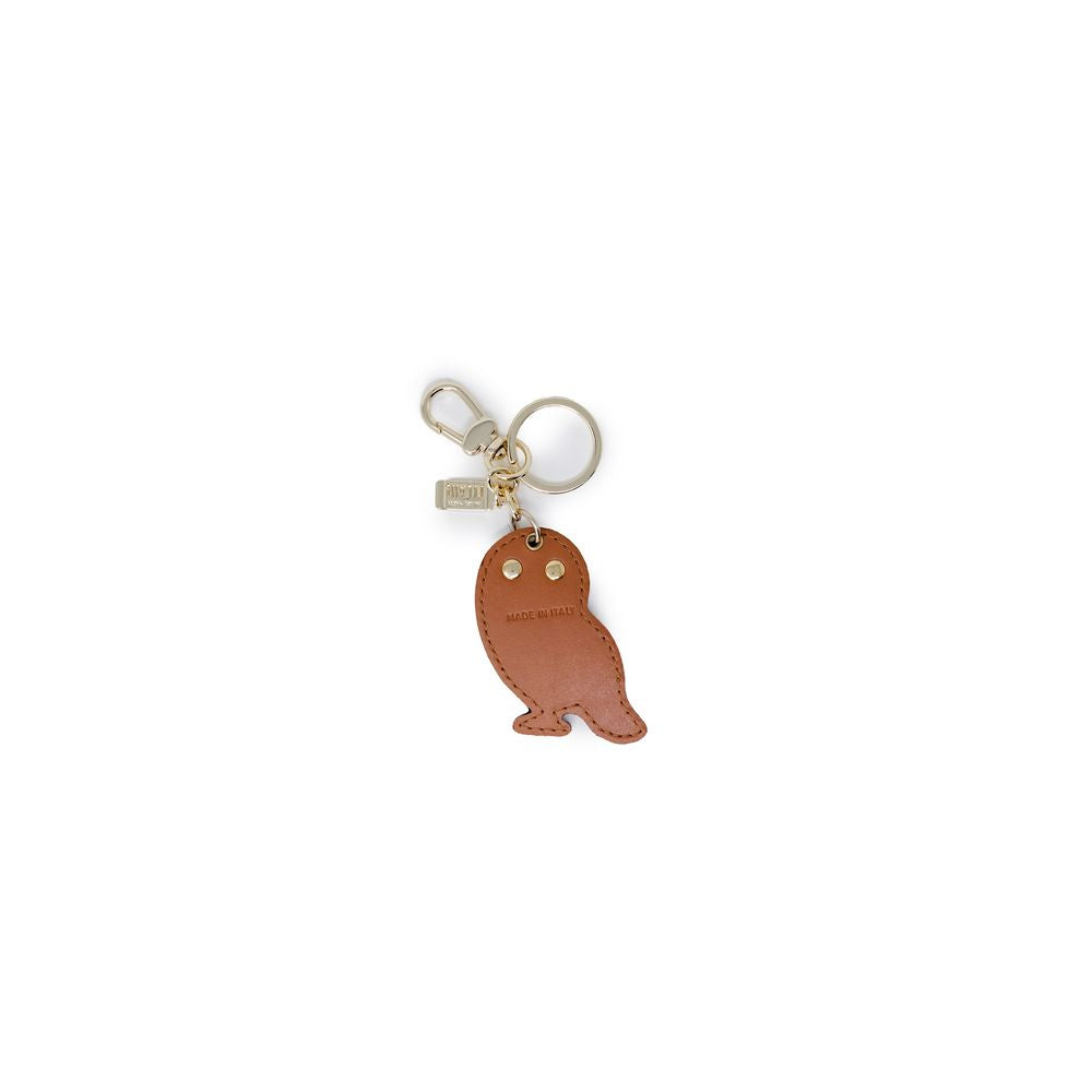 Alviero Martini Prima Classe Beige Leather Keychain