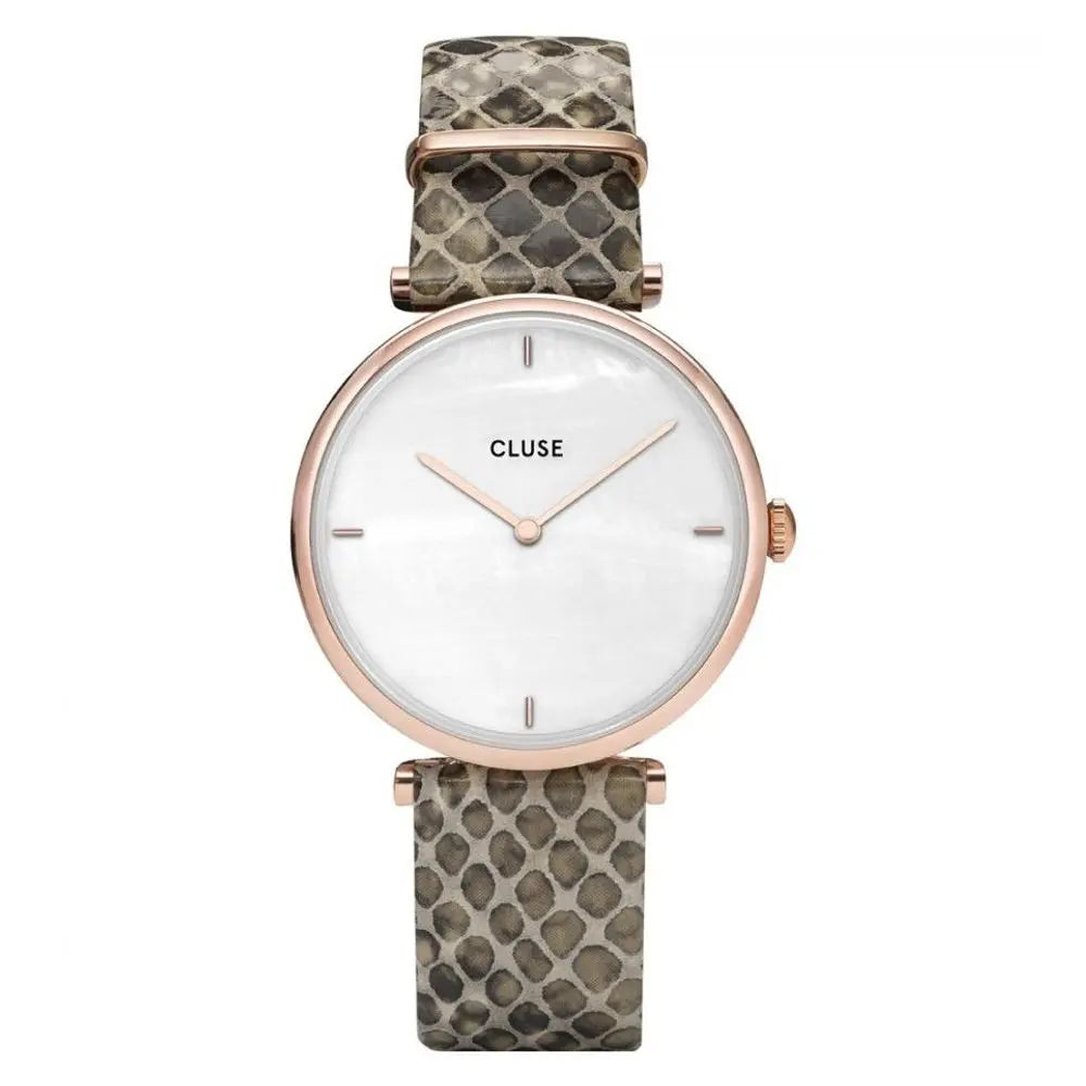 Cluse Beige Leather Watch