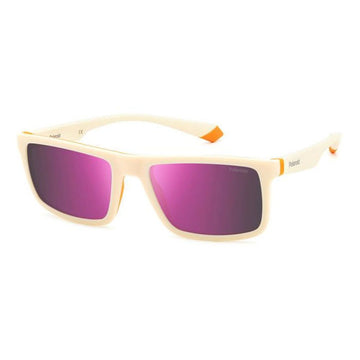 Polaroid White Rubber Sunglasses