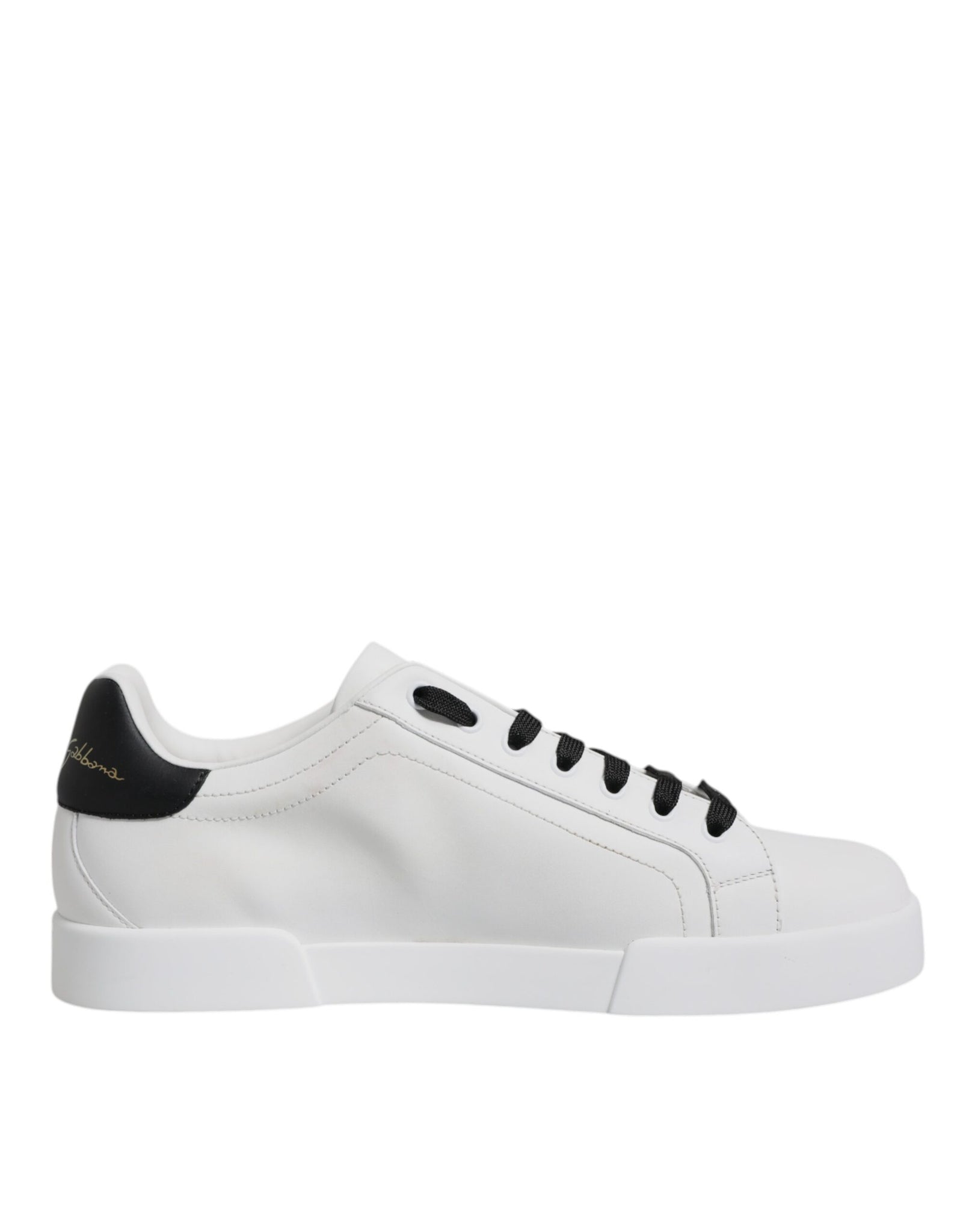 Dolce & Gabbana White Leather DG Logo Low Top Sneakers Shoes