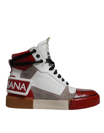 Dolce & Gabbana Multicolor Leather High Top Sneakers Shoes