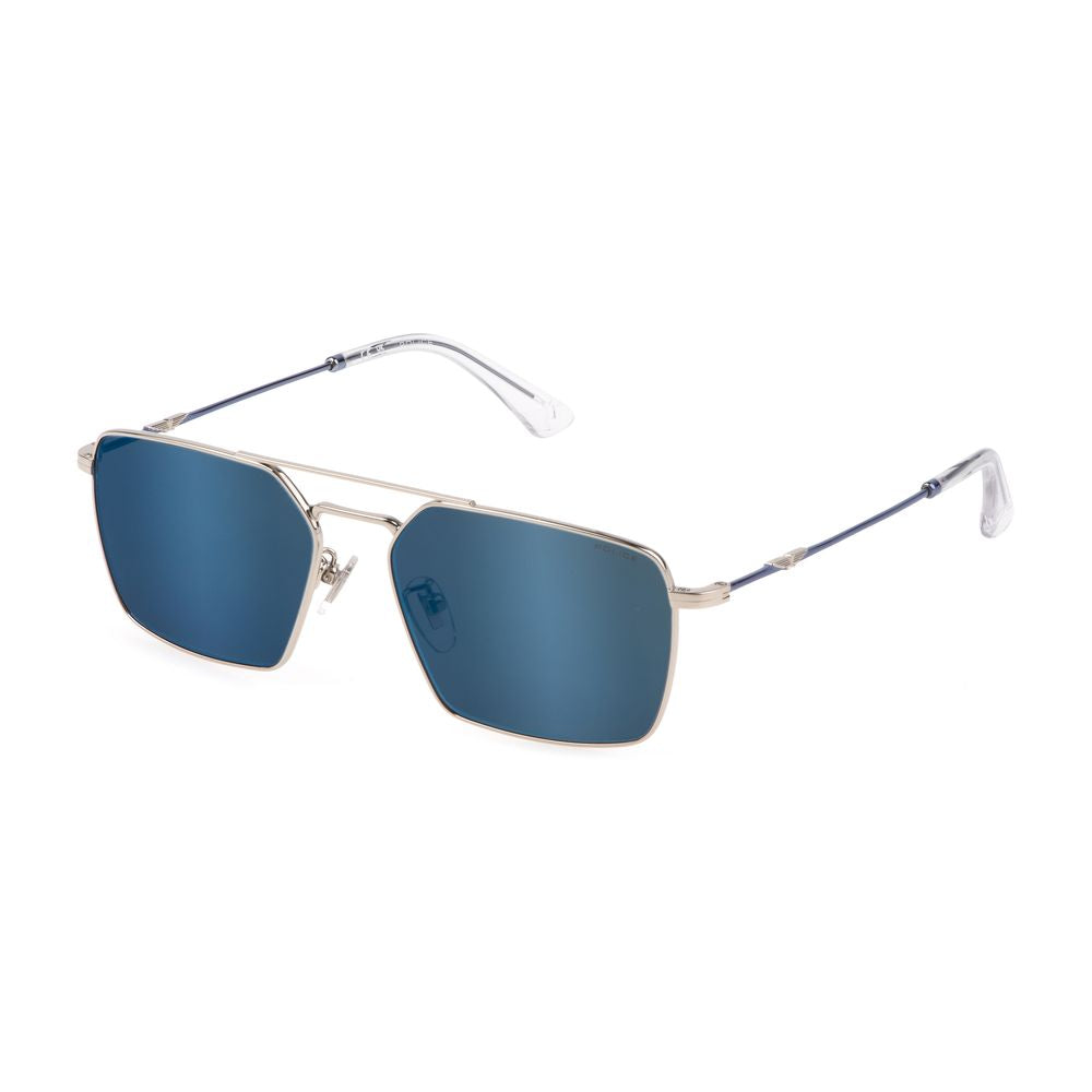 Police Gray Metal Sunglasses