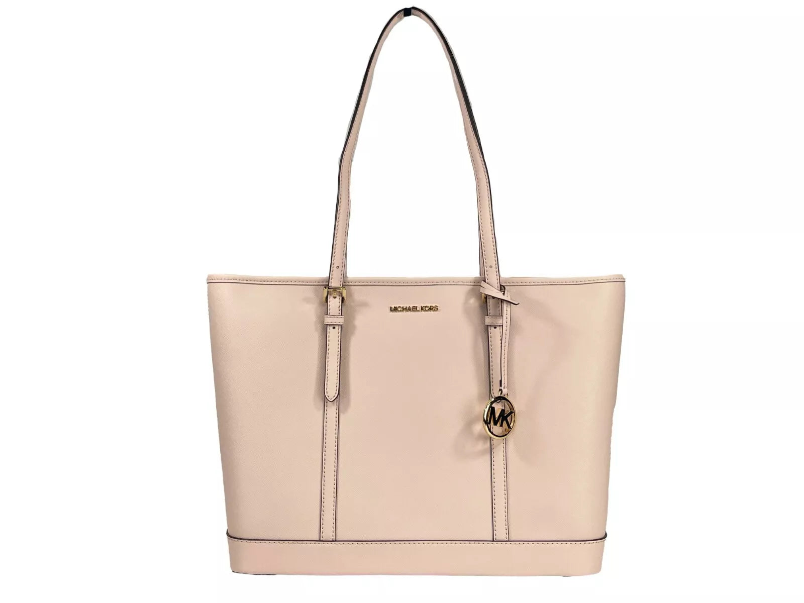 Michael Kors Large Zip Top Tote Carryall Bag Powder Blush Pink