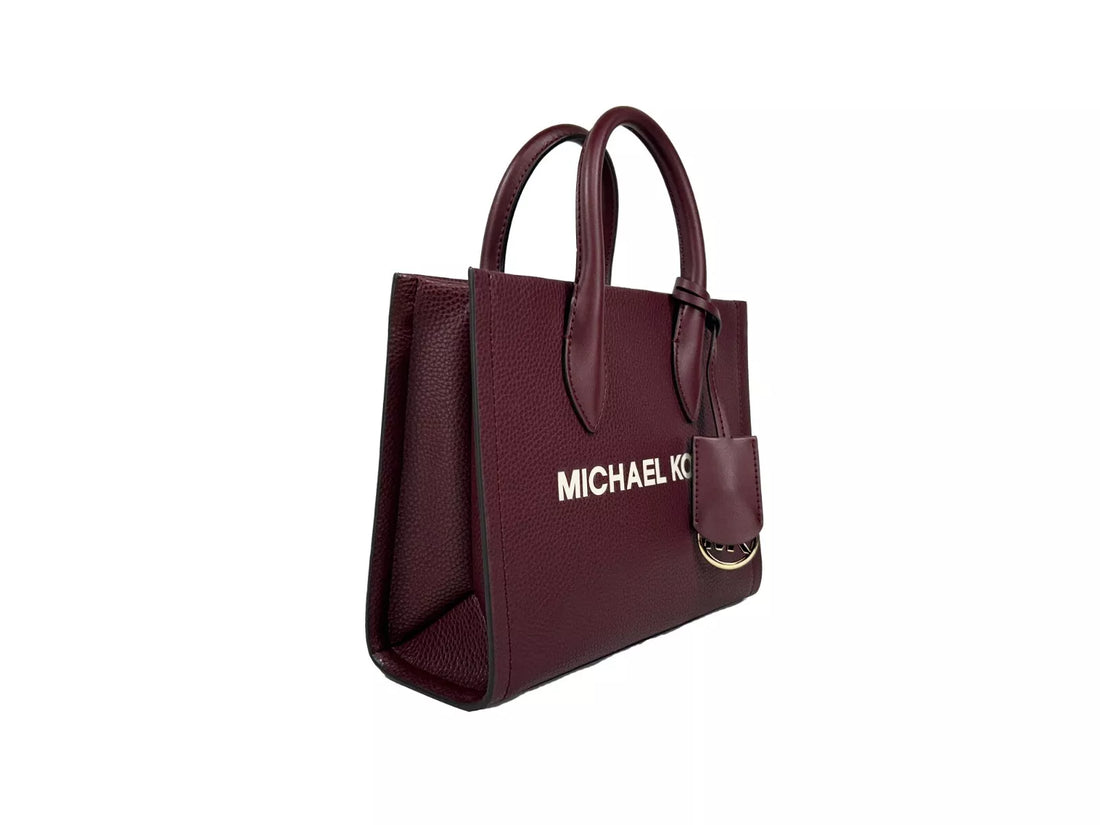 Michael Kors Mirella Small Top Zip Tote Bag Maroon