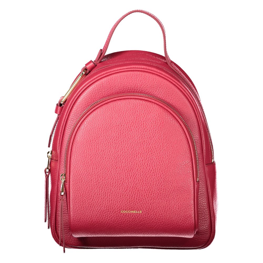 Coccinelle Red Leather Women Backpack