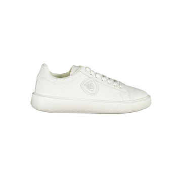 Blauer White Leather Men Sneaker