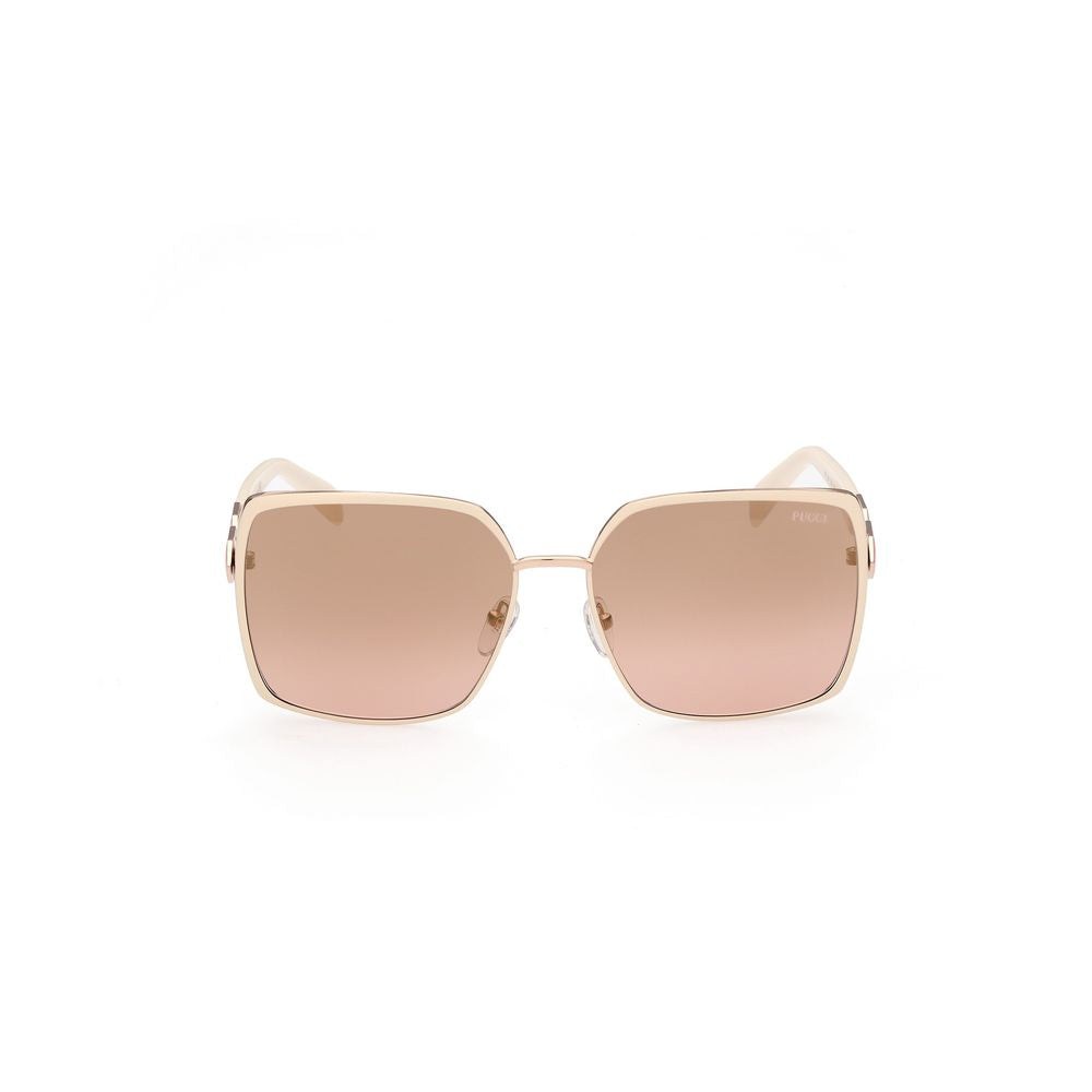 Emilio Pucci White Metal Sunglasses