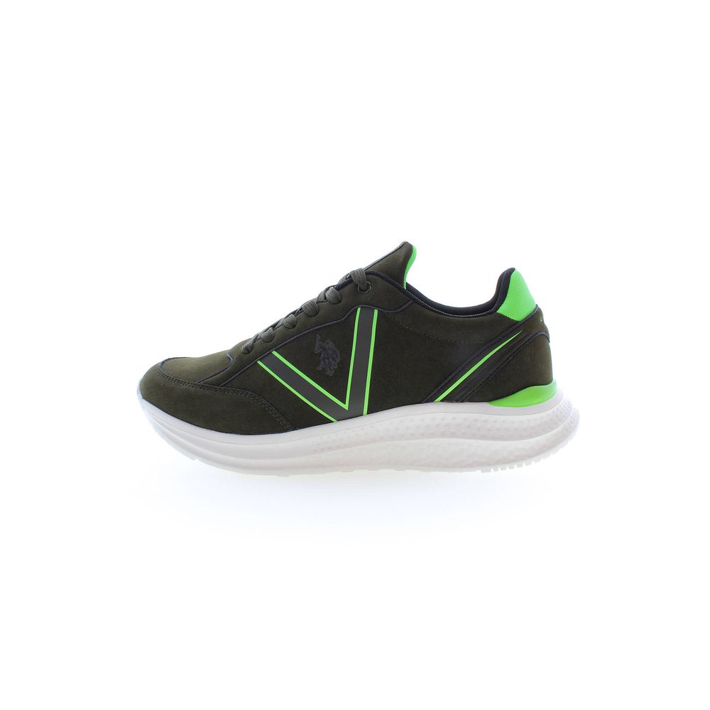 U.S. POLO ASSN. Green Polyester Men Sneaker