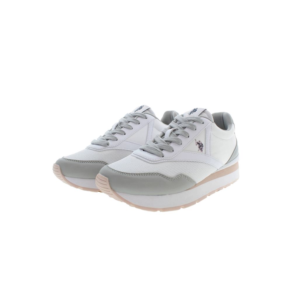 U.S. POLO ASSN. White Polyester Women Sneaker