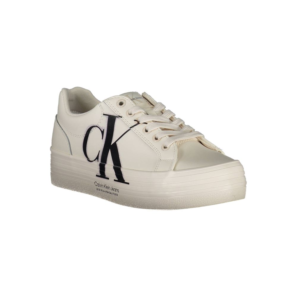 Calvin Klein White Leather Women Sneaker