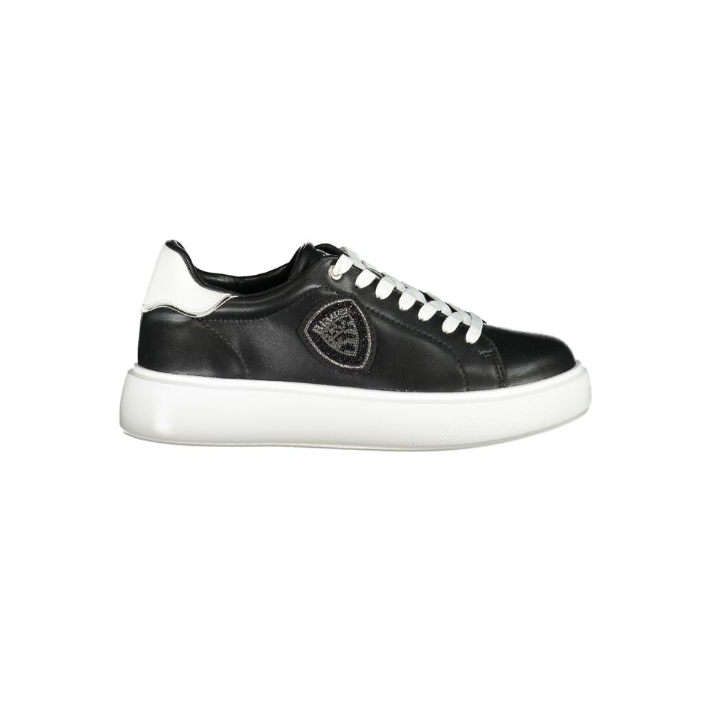 Blauer Black Leather Women Sneaker