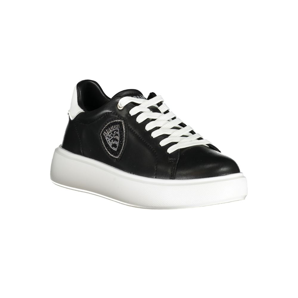 Blauer Black Leather Women Sneaker