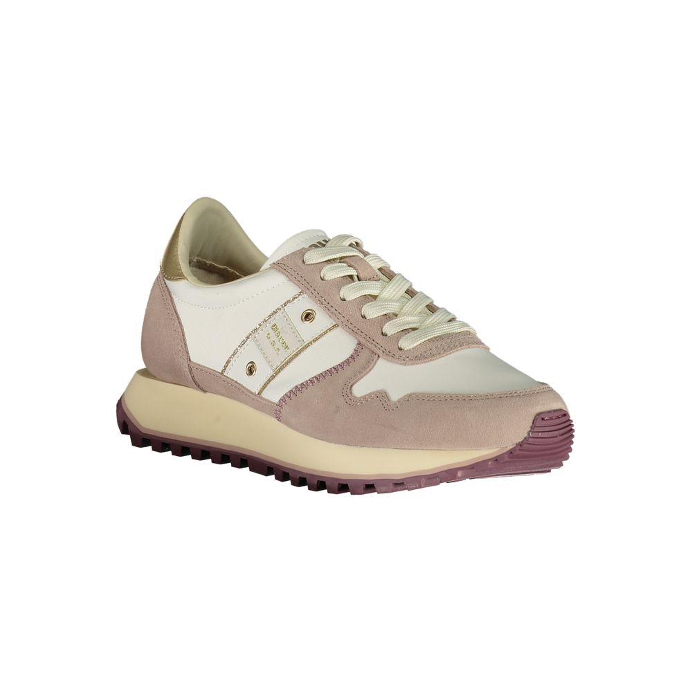 Blauer White Polyester Women Sneaker