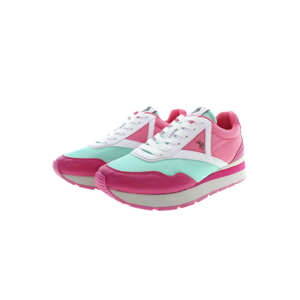 U.S. POLO ASSN. Pink Polyester Women Sneaker